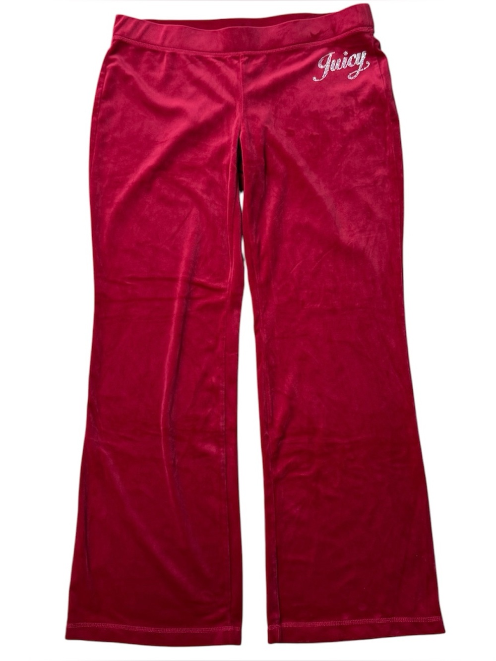 Vtg Juicy Couture Red Velour Sweatpants